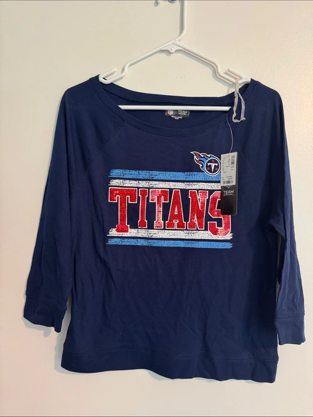 Justice Titans Navy Girls' Long Sleeve Shirt Team Top